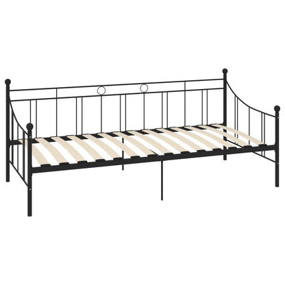 Day Bed Frame | Black | Metal, plywood, plastic | Single bed size