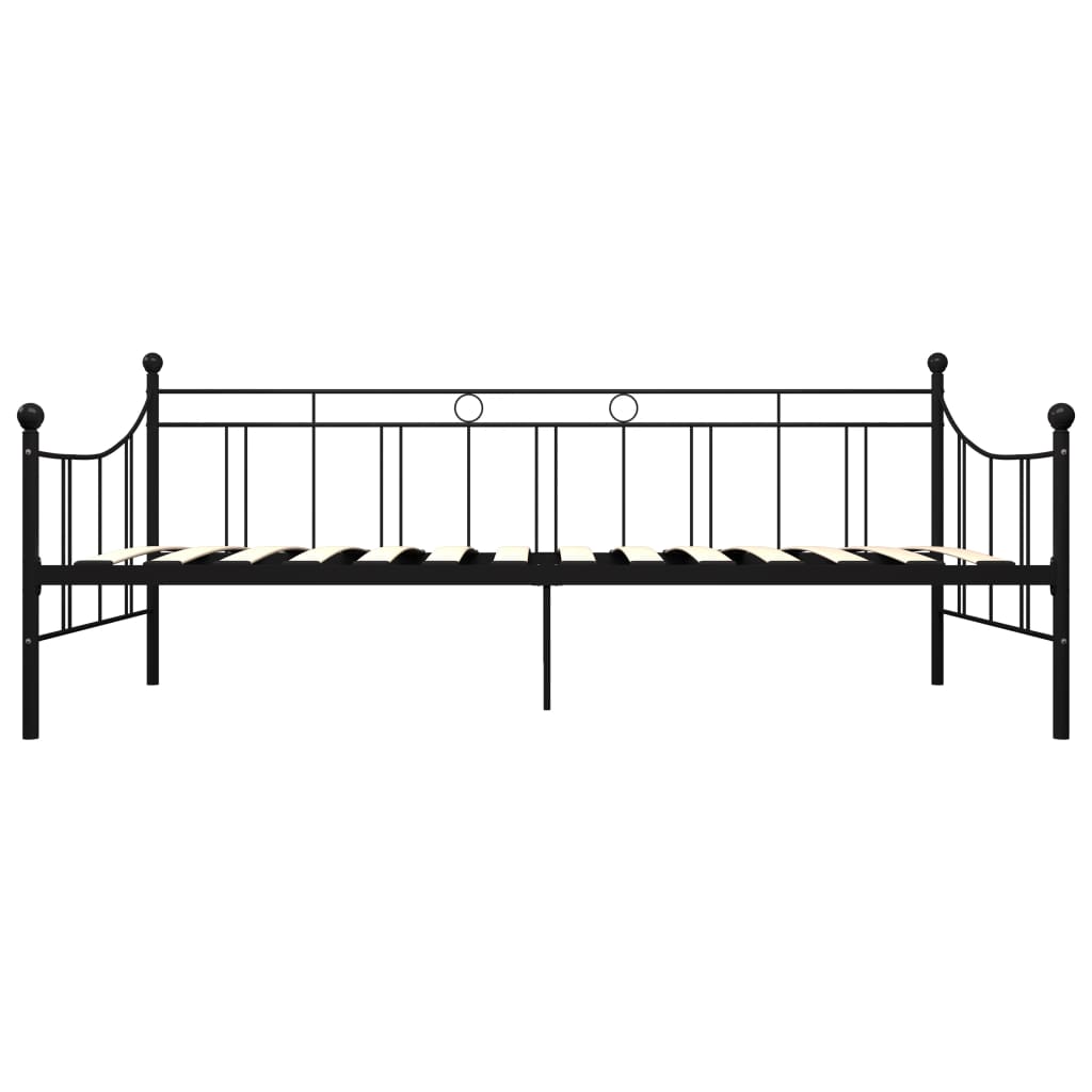 Day Bed Frame | Black | Metal, plywood, plastic | Single bed size
