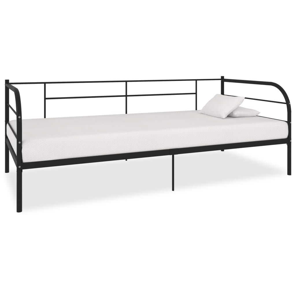 Day Bed Frame | Black | Metal, plywood, plastic | Single