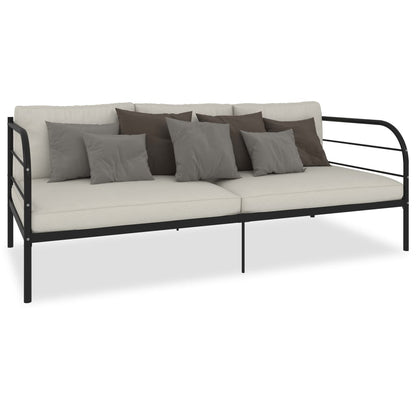 Day Bed Frame | Black | Metal, plywood, plastic | Single
