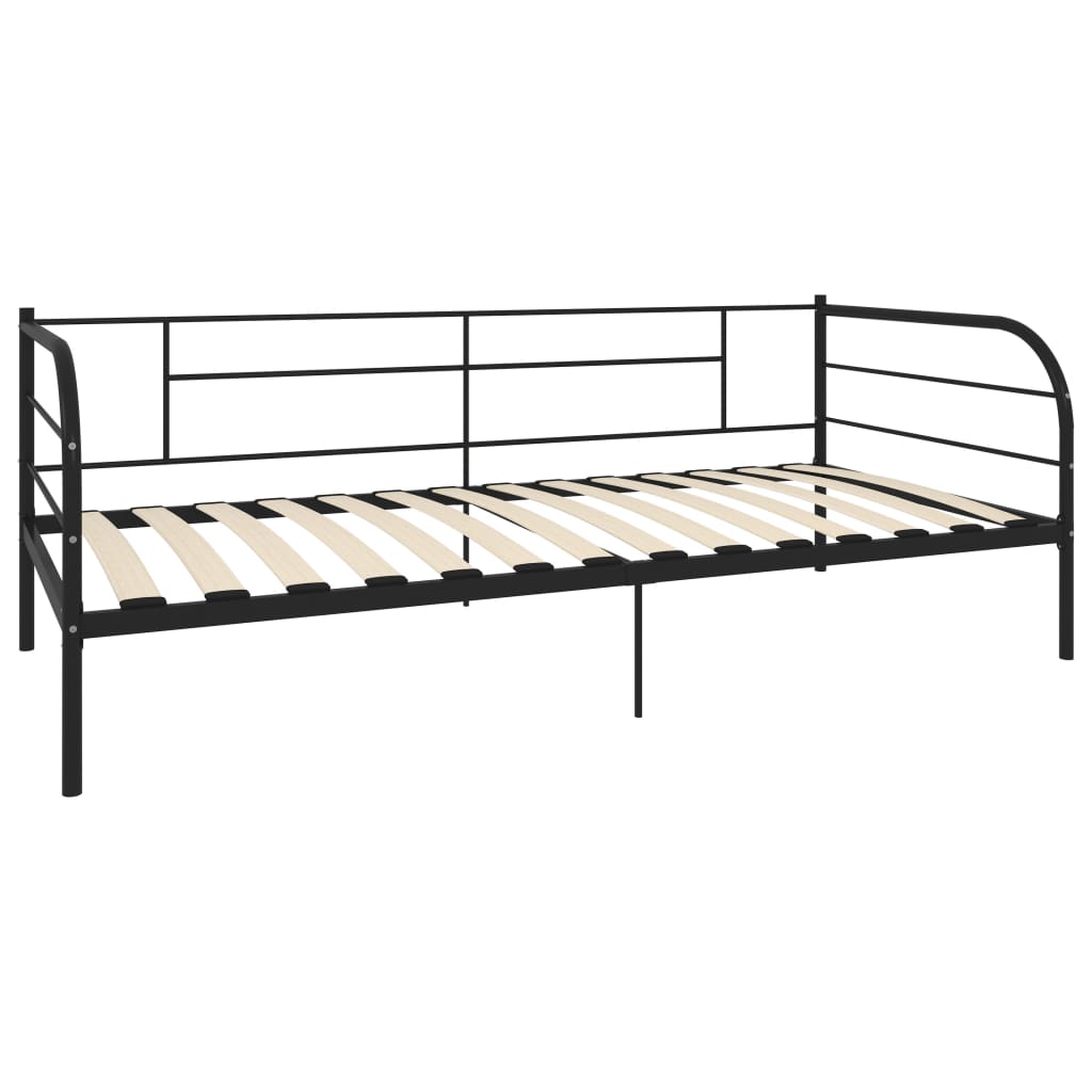 Day Bed Frame | Black | Metal, plywood, plastic | Single