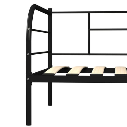 Day Bed Frame | Black | Metal, plywood, plastic | Single