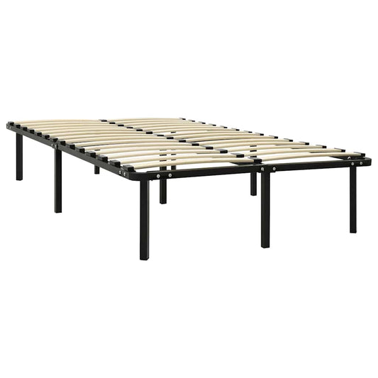 Bed Frame without Mattress Black Metal 120x200 cm