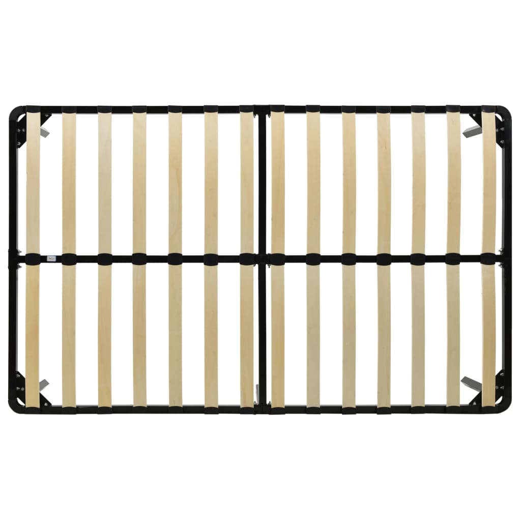 Bed Frame without Mattress Black Metal 140x200 cm