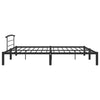 284705 vidaXL Bed Frame without Mattress Black Metal 200x200 cm