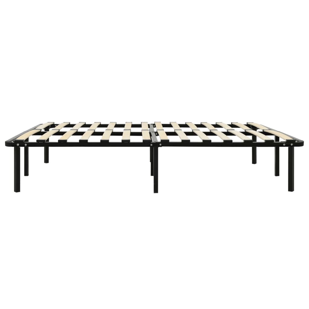 Bed Frame without Mattress Black Metal 200x200 cm