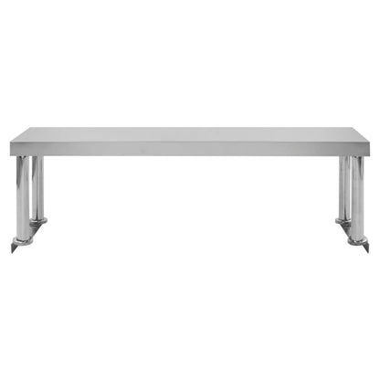 Kitchen Work Table with Overshelf 120x60x120 cm Stainless Steel