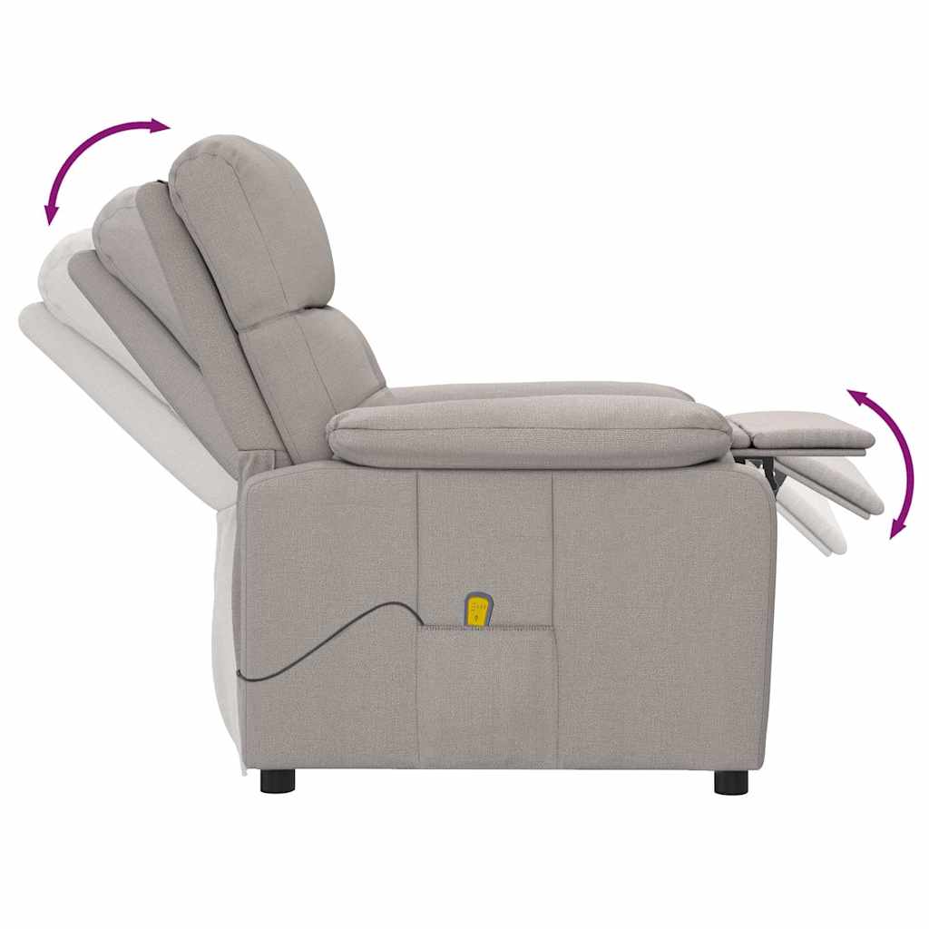 Massage Chair Taupe Fabric