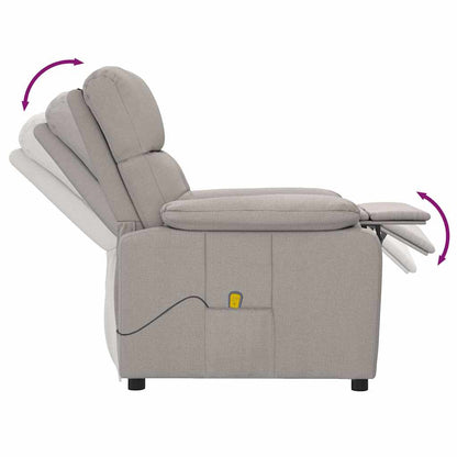Massage Chair Taupe Fabric