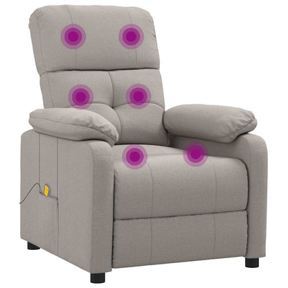 Massage Chair Taupe Fabric