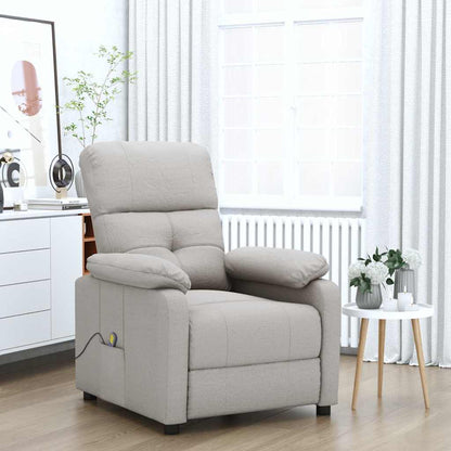 Massage Chair Taupe Fabric
