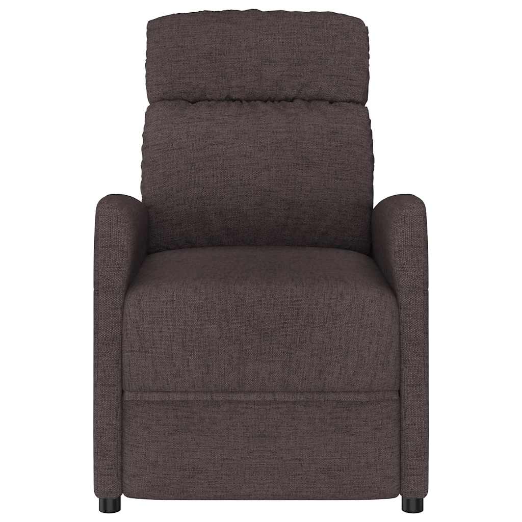 Massage Chair Dark Brown Fabric