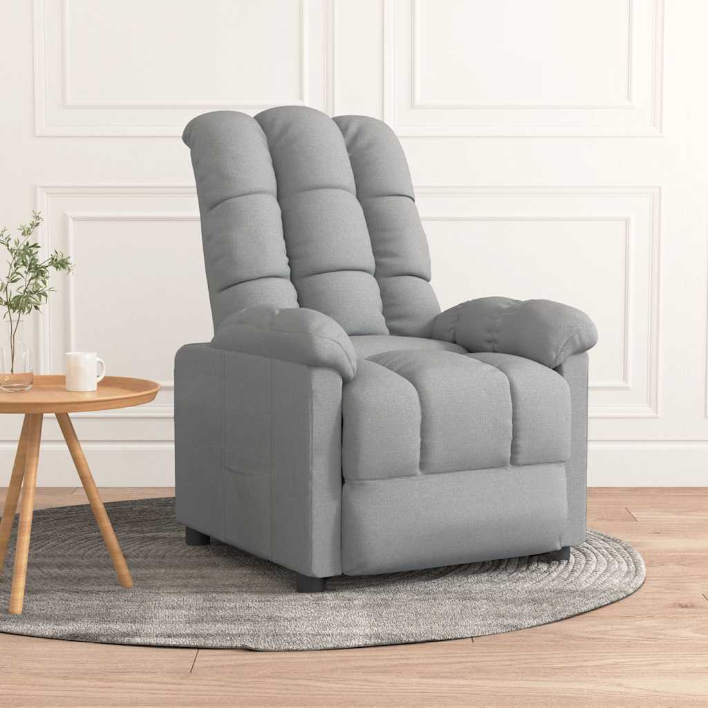 Recliner Light Gray Fabric