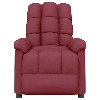 Recliner Chair Wine Red Fabric