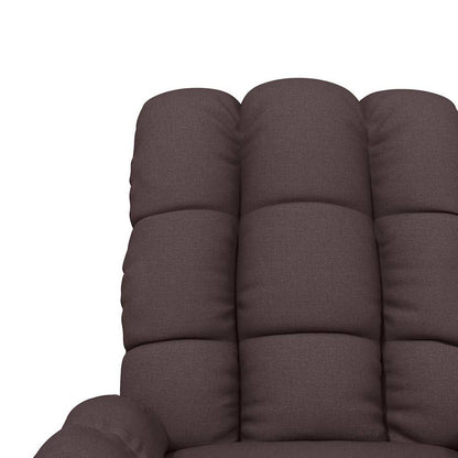 Recliner Chair Dark Brown Fabric
