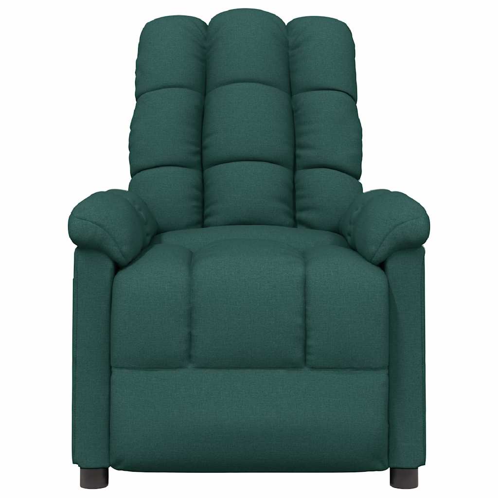 Recliner Chair Dark Green Fabric