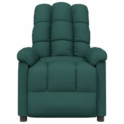 Recliner Chair Dark Green Fabric