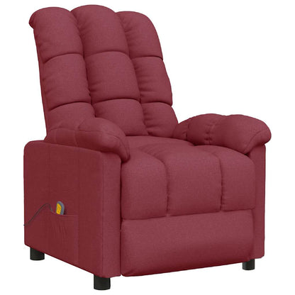 Massage Chair Wine Red Fabric