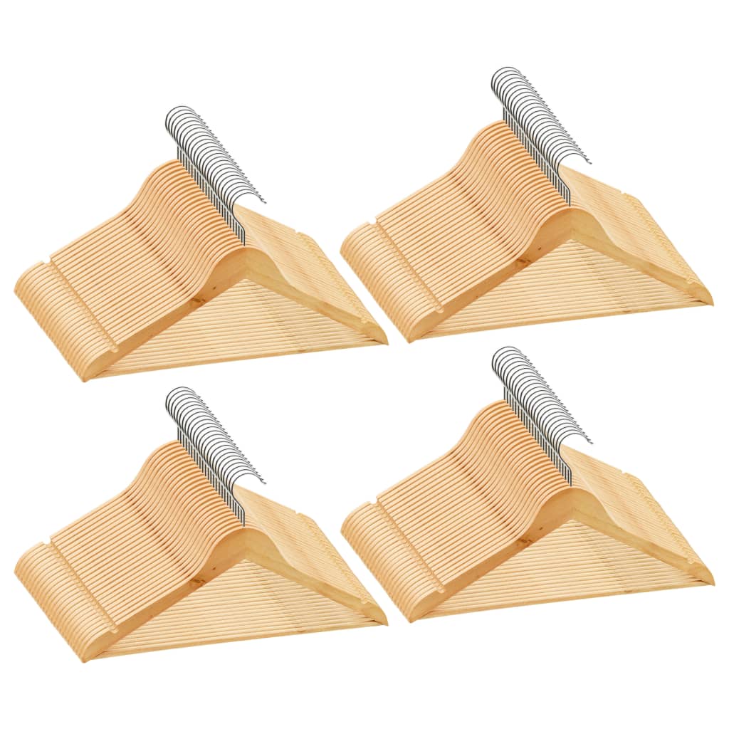 Hanger Set of 100 Light brown Hardwood, metal Standard