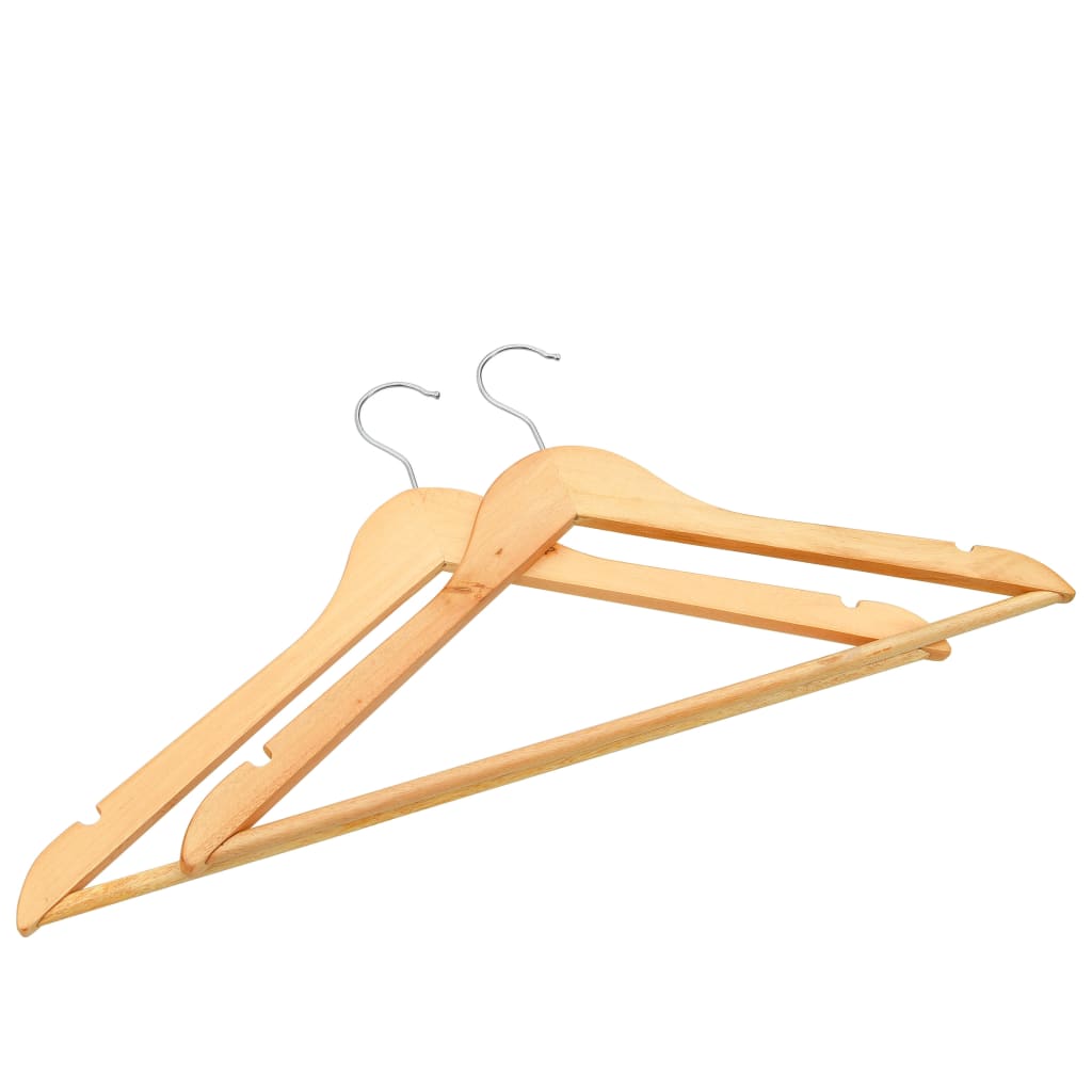 Hanger Set of 100 Light brown Hardwood, metal Standard
