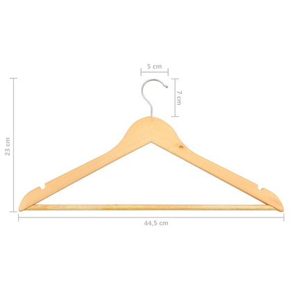 Hanger Set of 100 Light brown Hardwood, metal Standard