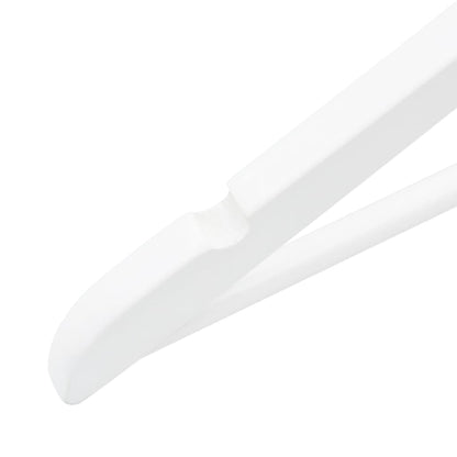 50 pcs Clothes Hanger Set Non-slip White Hardwood