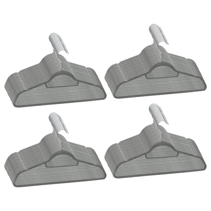 Hanger Set of 100 Grey ABC plastic, zinc alloy, velvet Standard