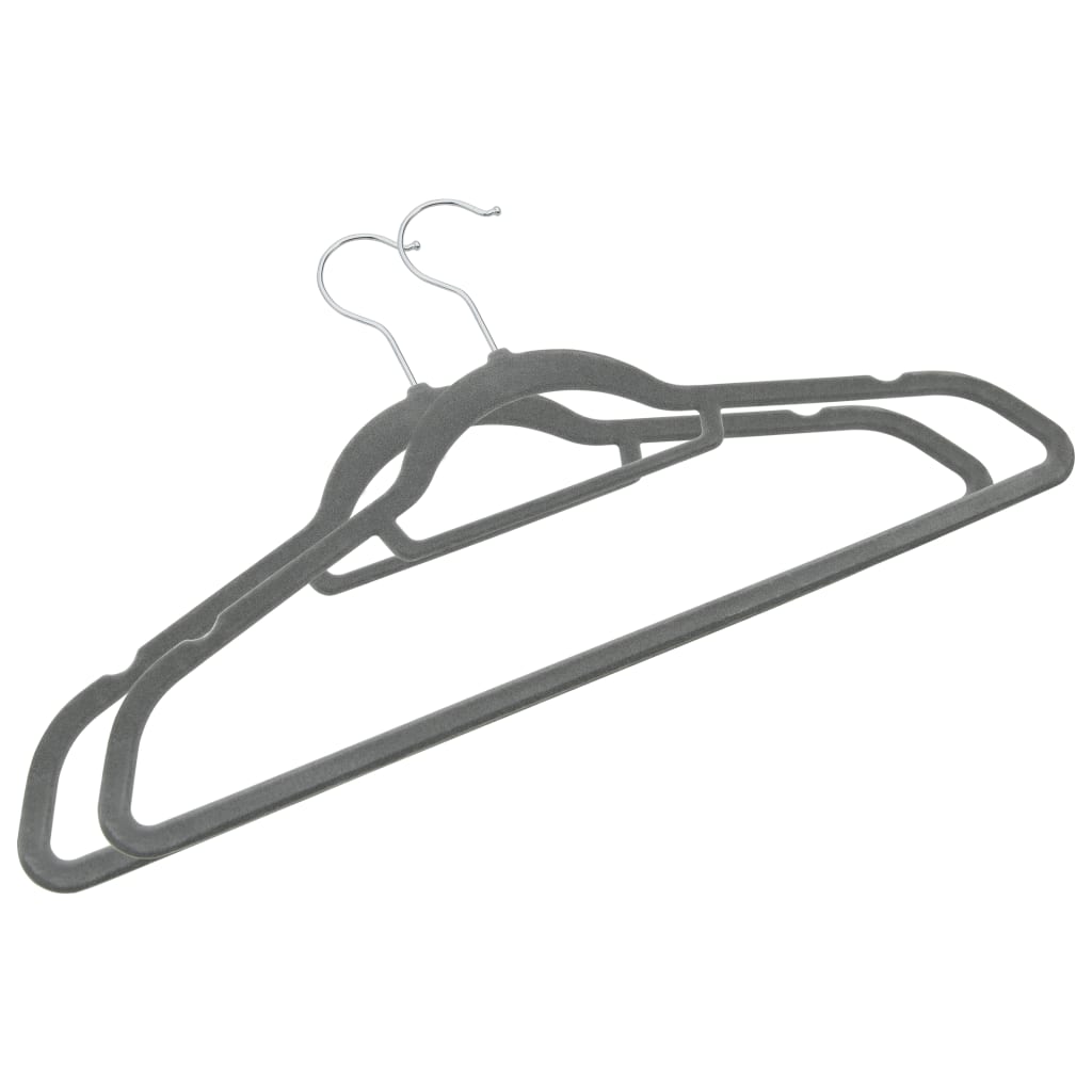 Hanger Set of 100 Grey ABC plastic, zinc alloy, velvet Standard