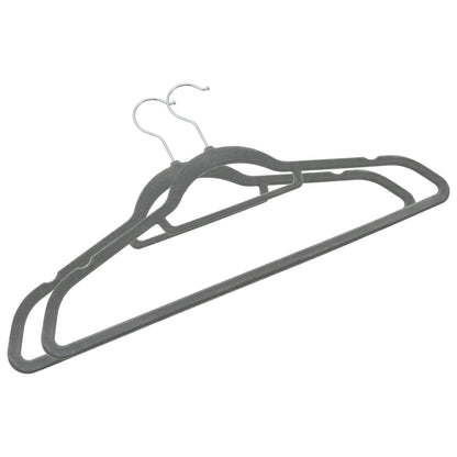 Hanger Set of 100 Grey ABC plastic, zinc alloy, velvet Standard