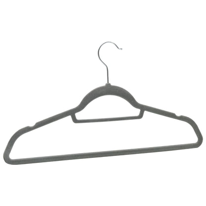 Hanger Set of 100 Grey ABC plastic, zinc alloy, velvet Standard