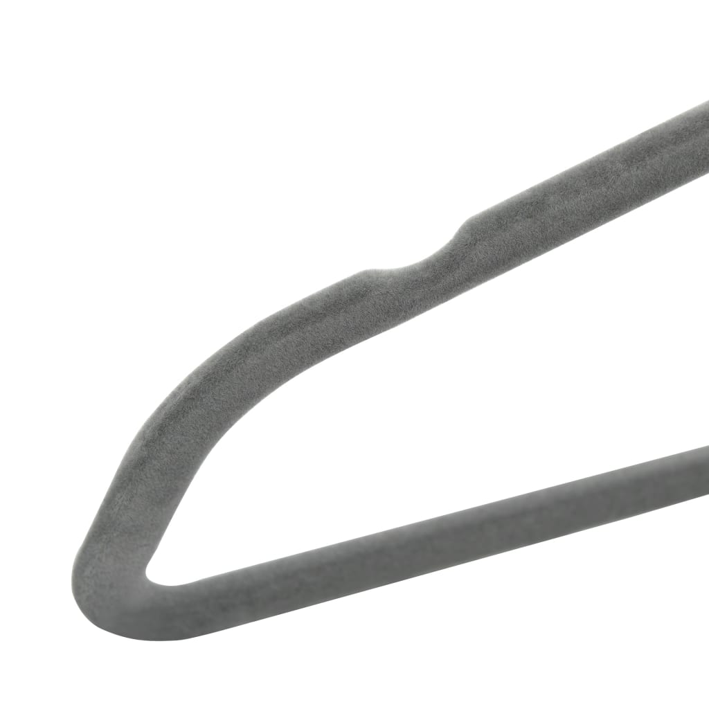 Hanger Set of 100 Grey ABC plastic, zinc alloy, velvet Standard