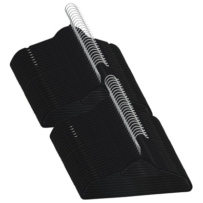 Hanger Set of 50 Black ABC plastic, zinc alloy, velvet Standard