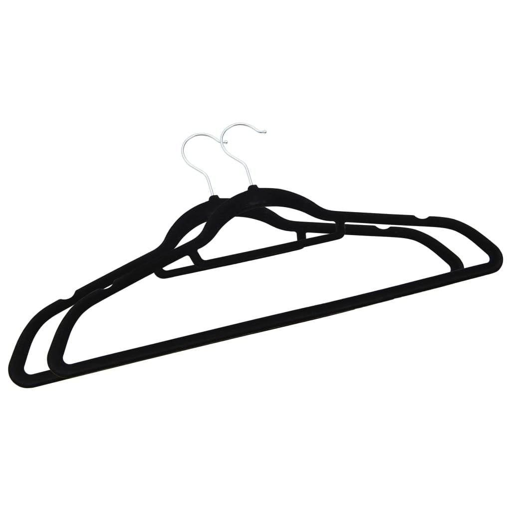 Hanger Set of 50 Black ABC plastic, zinc alloy, velvet Standard