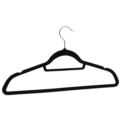 Hanger Set of 50 Black ABC plastic, zinc alloy, velvet Standard