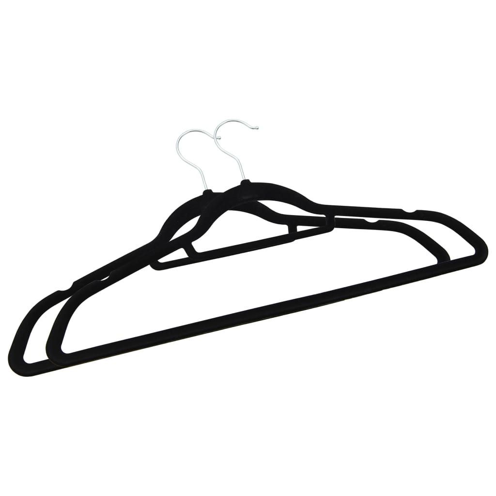 Hanger Set of 100 Black ABC plastic, zinc alloy, velvet Standard