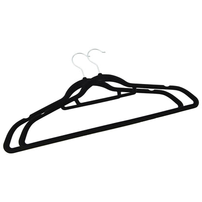 Hanger Set of 100 Black ABC plastic, zinc alloy, velvet Standard