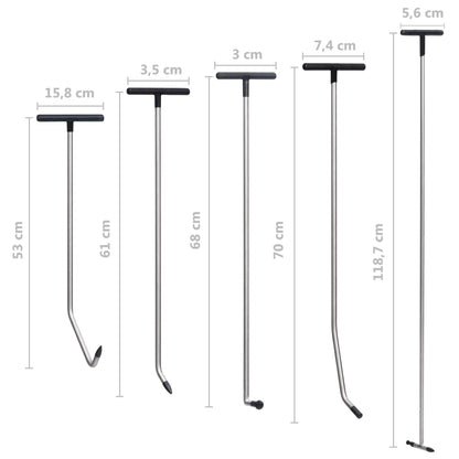 5 Piece Paintless Dent Repair Set Stainless Steel