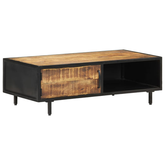 Coffee Table | Brown | Rough Mango Wood, Powder-Coated Steel