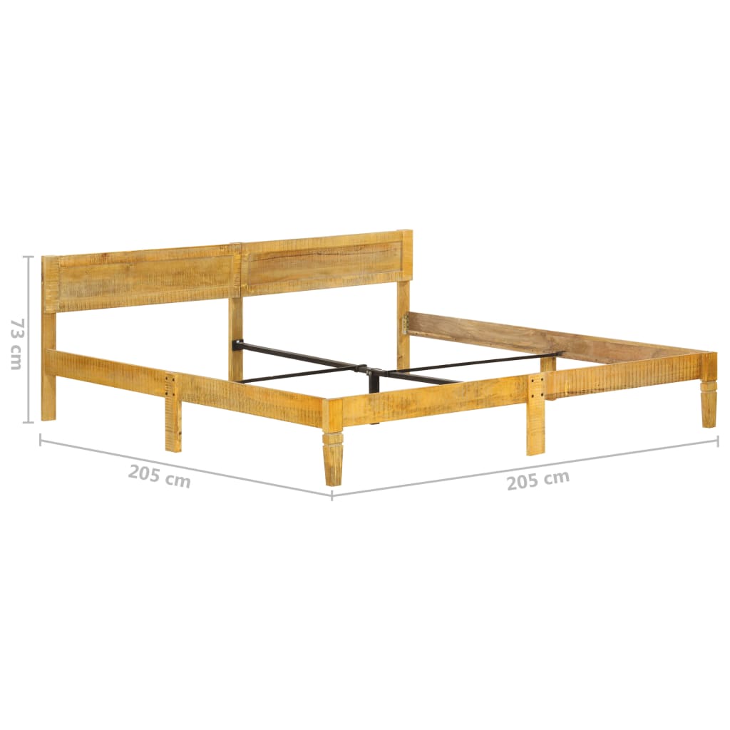 Bed Frame | Natural Mango Wood | Solid Mango Wood | 200 cm | Durable