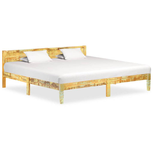 Bed Frame | Reclaimed Wood Colour | Solid reclaimed wood, steel | Double