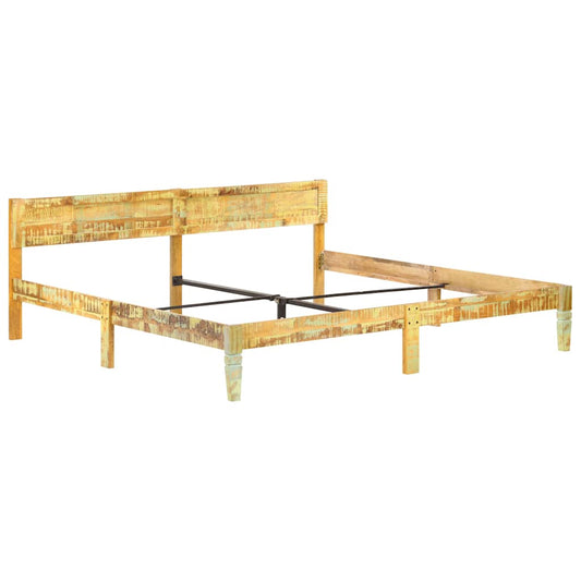 Bed Frame | Reclaimed Wood Colour | Solid reclaimed wood, steel | Double