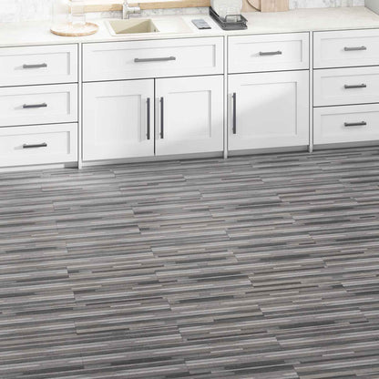Flooring Planks 5.02 m² 36 pcs PVC Striped grey