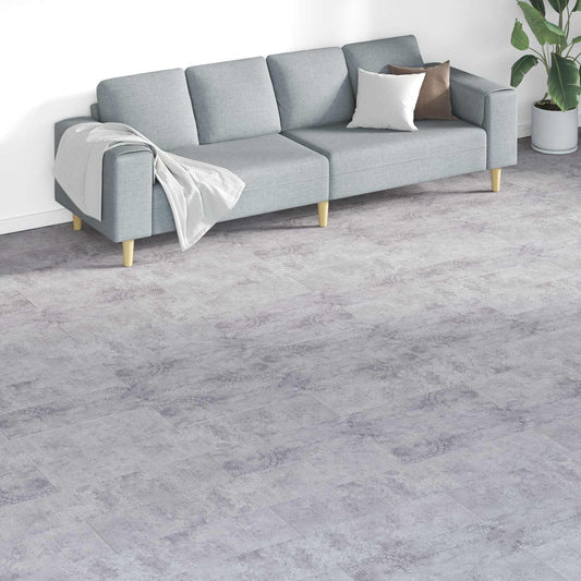 Flooring Planks Grey 5.26 m² 18 pcs PVC
