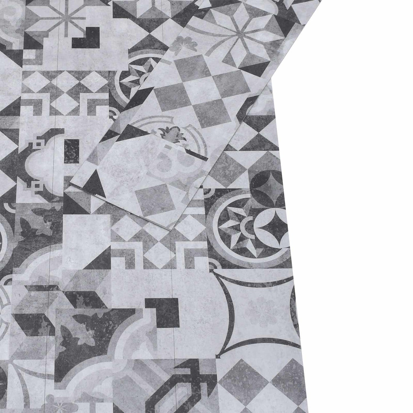 Self-adhesive Flooring Plank 32 pcs Grey Pattern 4.46 m² PVC