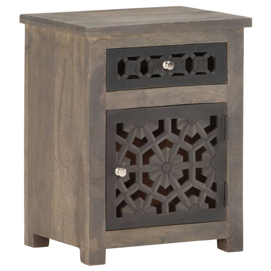 Bedside Cabinet | Natural wood colour | Solid mango wood, MDF