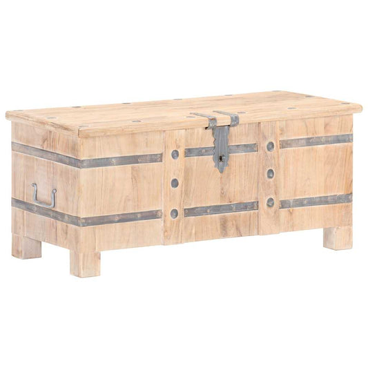 Chest | White with natural wood grain | Solid acacia wood | Medium