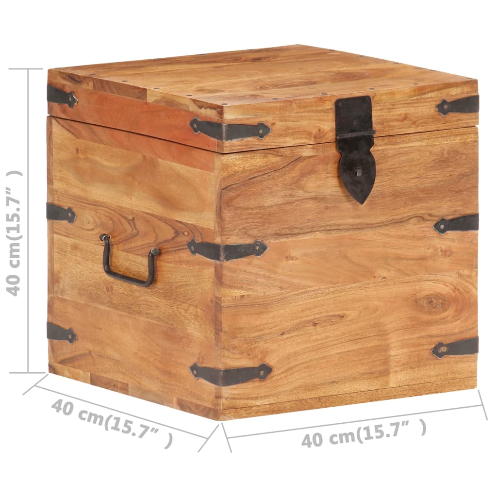 Chest | Natural wood | Solid Acacia wood | Small | Chest | Square