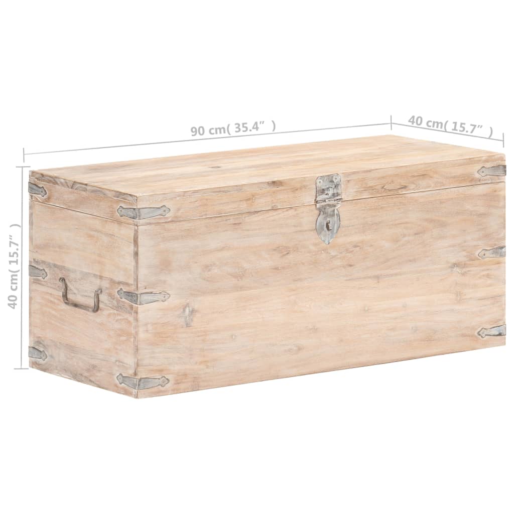 Chest 90x40x40 cm Solid Acacia Wood