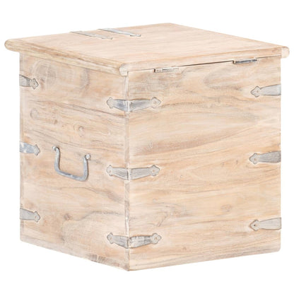 Chest | White | Solid acacia wood with iron | 40 cm | Chest | Square