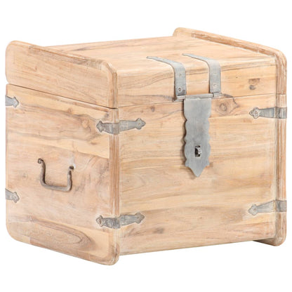 Chest 15.7"x15.7"x15.7" Solid Acacia Wood